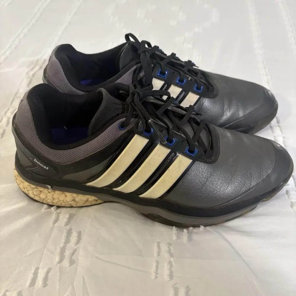 Adidas Adipower Boost Soft Spike Golf Shoes Black Leather Men’s Size 9